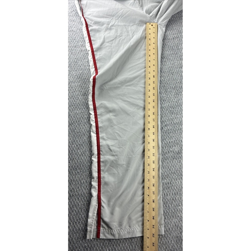 Vintage Nike Track Pants Women's Ankle Length Large Gray/Red/White - Picture 6 of 7